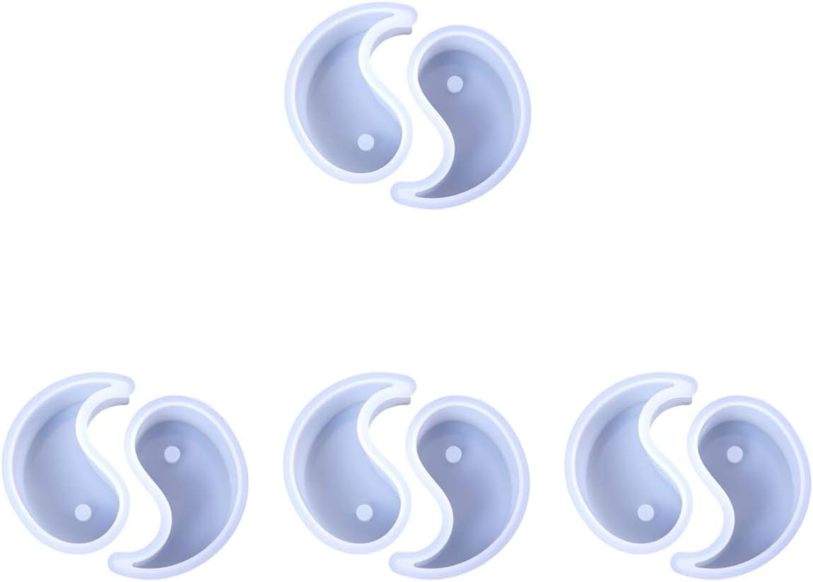 Garneck 8pcs Silicone Candle Molds for DIY Candle Making Flexible Tai Chi Design for Unique Scented Decorations Easy to Use and Demould for Home Crafts