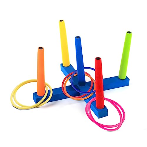 UKCOCO Outdoor Boys and Girls 32pcs Plastic Ring Toss Games Props Safe for Family Fun Random