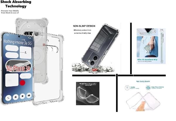 Image of Compatible for [ Nothing Phone (3a) ] Bumper Back Case Cover for [ Nothing Phone (3a) ] - Transparent