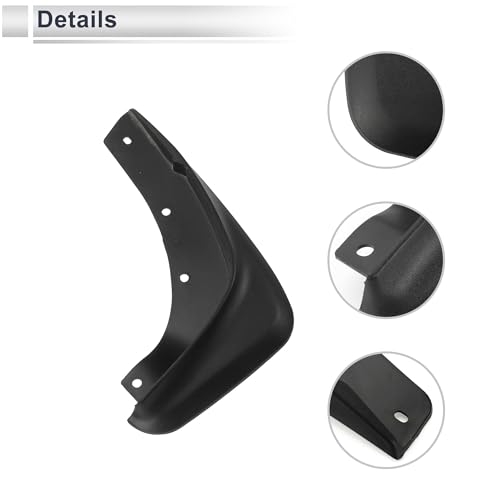 Image of X AUTOHAUX 1set Front and Rear Mud Flaps Splash Guards Mud Guards for Volvo S40 Sport 2008-2012 W /Mount Accessories