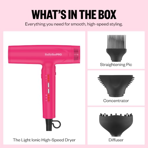 Image of BaBylissPRO Nano Titanium Professional Nano Light Ionic Dual-Voltage Lightweight Hair Dryer