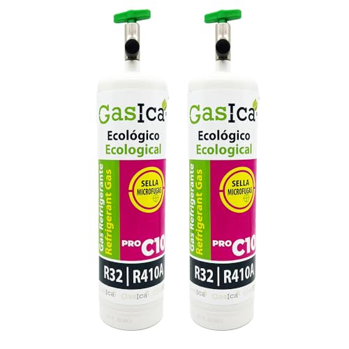 2 confezioni a gas ecologiche sostituite 800 gr gas R410A R32 + chiave passo