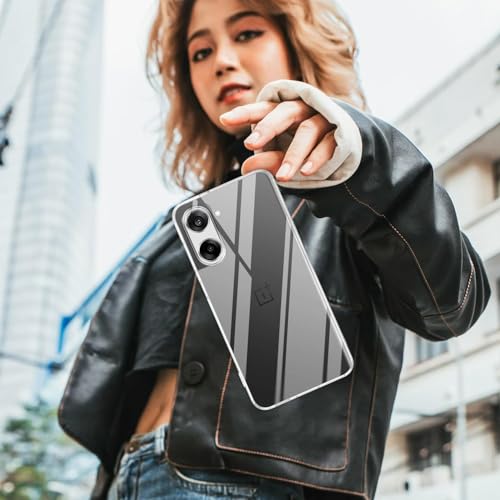 Image of Jkobi Back Cover for Oneplus Nord CE 5 (Silicone Clear Shockproof Case with Camera Protection | Soft and Flexible | Transparent)