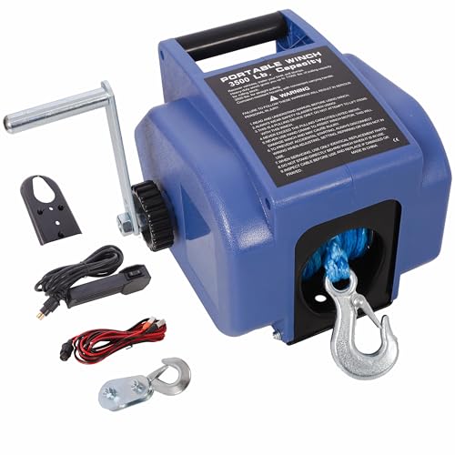 Winch eléctrico reversible 12V para botes 6000 lbs miniatura 4