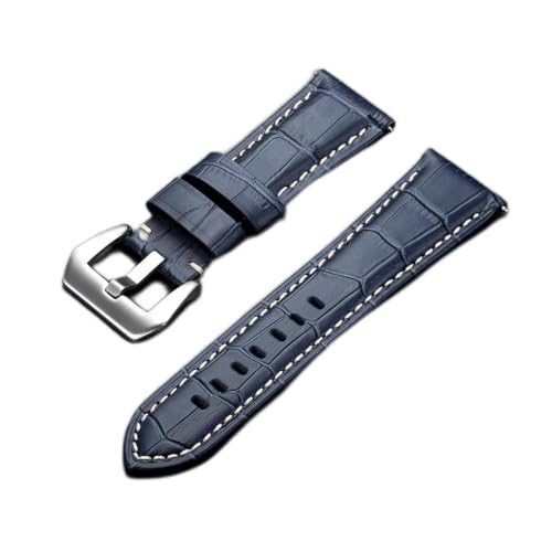 Bracelet de montre en cuir authentique de 22mm doté d'une boucle de type godet
