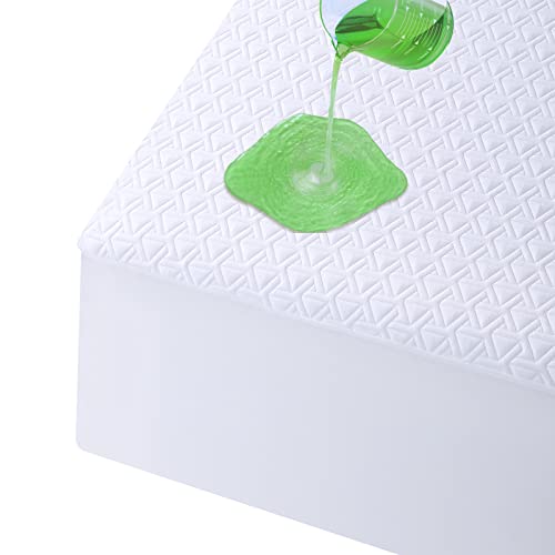 King Size Waterproof Mattress Protector Breathable Bamboo King Mattress Protector Cooling Ultra Soft Mattress Cover Fits 8''-21'' Deep Pocket Smooth Noiseless Mattress Pad Machine Washable #TOP4