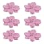 Lilac eight-petaled flower;6PCS