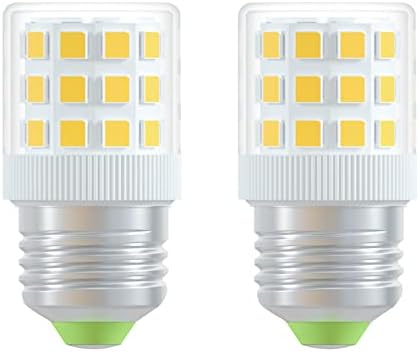 BROLSKUN 6W LED Fridge Bulbs E26 Medium Base(26mm Screw) 60W A15/A45 Equivalent 5000K Daylight White Refrigerator Light Waterproof Appliance Lamps Ceiling Home Lighting 800LM AC 120V Not-Dim (2 Pack)