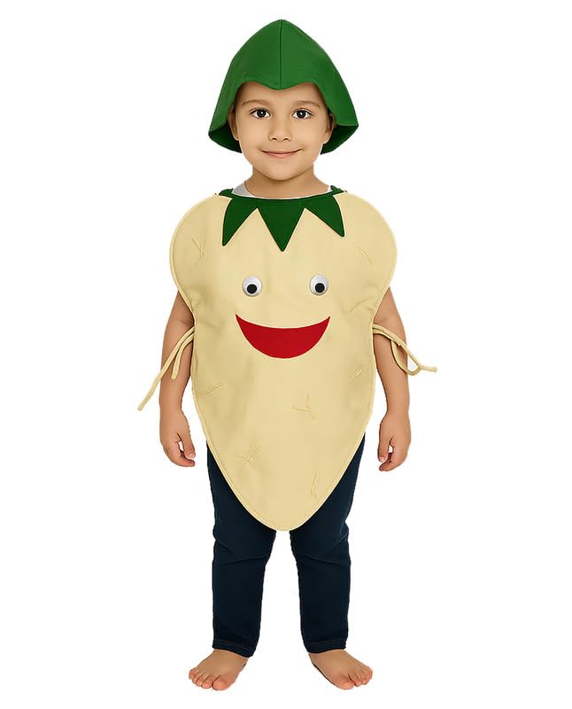 Image of FancyDressWale Fruit & Vegetable Fancy Dress Costume for Kids | Free Size 2-10 Years | School Fancy Dress, Stage Shows, Theme Parties