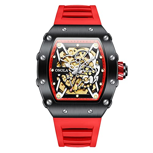 OVERFLY Automatic Mechanical Skeleton Unique Dial Luxury Mens Watch (B0BJKCX1FD) Amazon Price History, Amazon Price Tracker