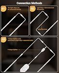 Hensam 180pcs LED Under Cabinet Lighting Kits, 6pcs 20inch Dimmable LED Strip Lights for Kitchen, Shelf, Counter, Showcase, 3000K Warm White Light Flexible Under Cabinet Lights with Power Adapter