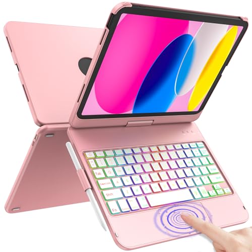 Touch Keyboard Case for iPad A16 11th Generation 2025/10th Generation 10.9 inch 2022,360° Rotatable...