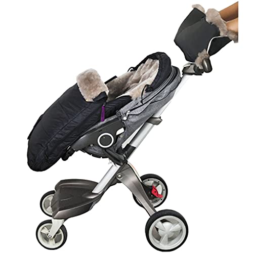 100% Australian Cuddly Warm 3 in 1 Stroller Blanket Sheepskin ...