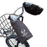 aile 自転車 ハンドルカバー 電動アシスト自転車 スヌーピー 防寒 防風 UVカット 防水 (ブラウン)