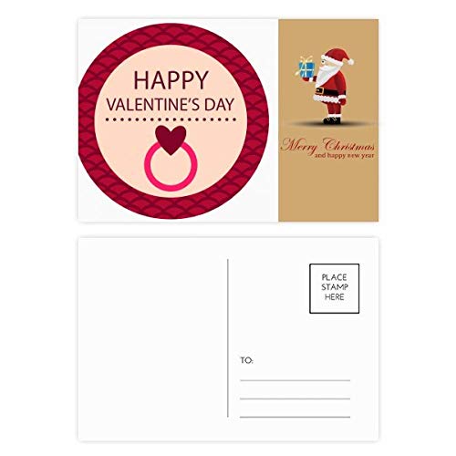 Cartes postales rondes Saint-Valentin Rose : écrivez vos vœux romantiques lors d'un dîner aux bougies