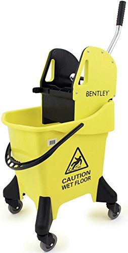 Seau à serpillère Kentucky de 31 L, jaune, matériau du récipient en plastique, gamme de produits Bentley – Seau à serpillère de 31 L, volume de stockage de liquide