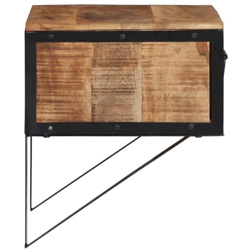 Table de chevet en bois massif de manguier rustique et chic