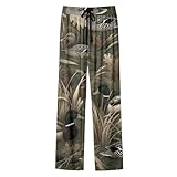 QJDFLL Lässige Alltagshose mit Allover-Print für EIN stilvolles bequemes Tragegefühl im Alltag(Tarnung,L)