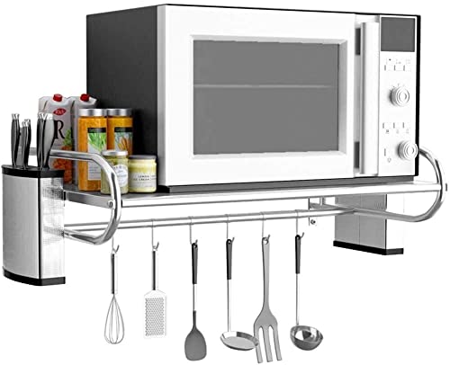 Étagère murale micro-ondes inox pour éliminer le désordre sur le plan de travail
