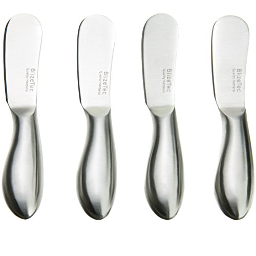 Spreader Knife Set: BlizeTec Multipurpose Cheese and Butter Spreader Knives (4 Pcs)