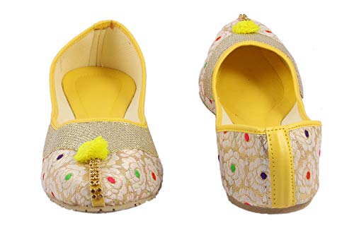 Image of Shree Rajasthani Jaipuri Ethnic Womens Girls Ladies Belly Yellow