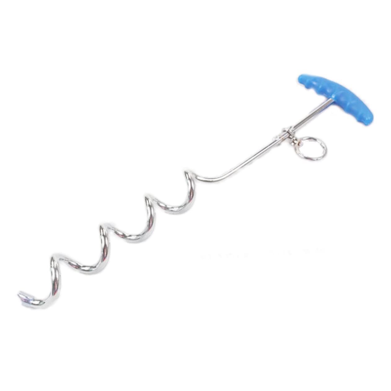BESPORTBLE Estaca de Correa para Perros de Acero Resistente Diseño Espiral, Anillo Giratorio 360°, Tamaño Mediano, para Uso al Aire Libre, Camping y Mascotas Pequeñas, Medianas y Grandes