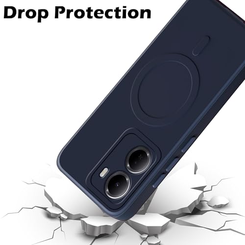 Image of amazon basics Back Cover for Redmi 15A 5G Soft Matte Silicone Mag-Safe Design (Mag-Safe Not Support) Camera Protection | Slim Fit Bumper Cover (Blue)