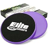 Elite Sportz Exercise Sliders are Double Sided and Work Smoothly on Any Surface. Wide Variety of Low Impact Exercise’s You Can Do. Full Body Workout, Compact for Travel or Home - Purple
