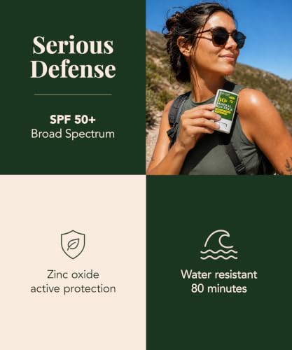 Image of Beef Tallow Mineral Sunscreen Stick SPF 50 for Face & Body, Broad Spectrum, Non-Nano Zinc Oxide, No White Cast, Reef Safe, Water Resistant 80 Min, Fragrance Free, Travel Size 20g