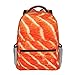 BYETWIK Schulrucksack Schultaschen Mädchen Jungen Teenager Rucksack, Lebensmittelstück Großer Lachs Schultasche Schulrucksäcke Backpack für Damen Herren Geeignet