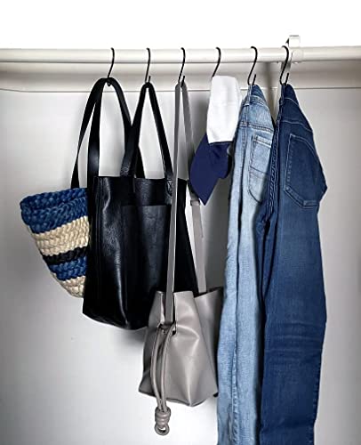 Tetra-Teknica Yh-S01 3.4 Inch Metal Extender S Hooks With Weather-Resistance Powder Coating, Color Black, 1-Dozen Pack #TOP5