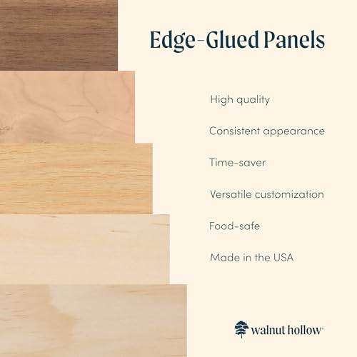 Edge-glued Board by Walnut Hollow, Oak, 12" x 16" x 3/4", (Pack of 1), Heavy-duty, Project Ready, For Your Small Business, Home DIY, Décor, or Craft Projects