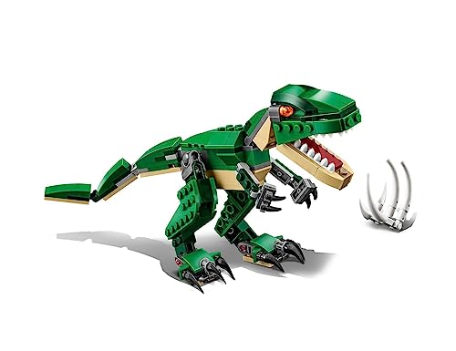 LEGO Creator Dinosaurier, 3in1 Spielzeug-Modell zum Bauen von T-Rex, Triceratops und Pterodactylus-Figuren, Bausteine-Set für Kinder ab 7 Jahren, Geschenk für Jungen und Mädchen 31058
