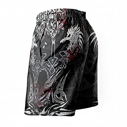 Ktewqmp Zomer zwembroek draak rune mannen zwembroek zwemshorts heren met zakken oversized - Image 3
