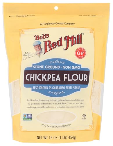 Bob's Red Mill Chickpea Flour, 16oz (Pack of 1) - Non GMO, Gluten Free, Vegan, Keto Friendly Friendly, Kosher
