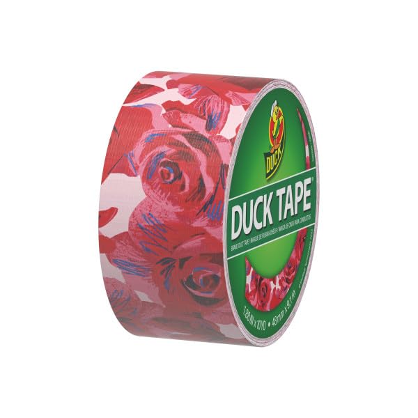 Duck Brand Printed Duct Tape 1.88 in. x 30 ft. (Red Roses)
