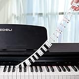 Piano Stickers,Silicone Piano Keyboard Stickers for Beginners, Removable Piano Keyboard Note Labels