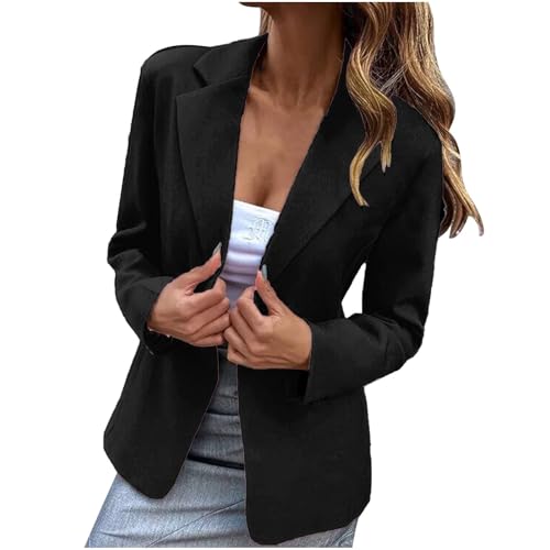 Womens Blazer Open Front Blazer Plus Size Long Sleeve Blazer Coat Casual Work Jacket Dressy Blazers Fashion Outerwear