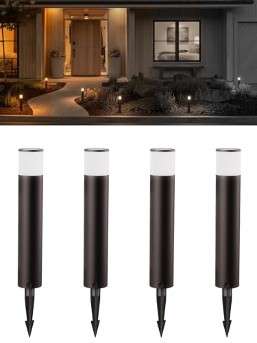 Image of LEONLITE 4-Pack 5CCT Low Voltage Bollard Pathway Lights, 12-24V AC /DC
