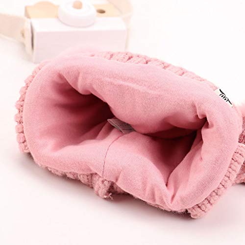 Kids Boys Girls Cute Bear Knitted Hat Toddler Infant Winter Comfortable Earflaps Hat Outdoors Cap (Color : Yellow, Size : 1-4 Years) #TOP2