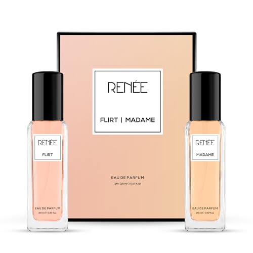 Image of RENEE Flirt & Madame Eau De Parfum Pack of 2-20 Ml Each Perfume - Premium Luxury Long-lasting Fragrance - Versatile Scent for All Occasions - Perfect Gifting Option