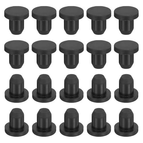 M METERXITY 20���荕�S���X�g�b�p�[�v���O 6.3 mm�ی^�h���{�^���v���O 6mm/0.24-0.24�C���`���p T���^�_��S���X�g�b�p�[�Z�b�g �{�g���`���[�u/DIY�p