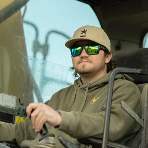 Image of EDGE Highline ANSI Z87 Safety Sunglasses for Men, Polarized for Fishing, Mirrored Tinted Lenses Eyewear, 99% UV Protection