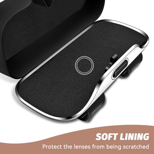 Tioollev Sunglasses Holder for Car Sun Visor, Protective Automotive Eyeglasses Storage Case Hanger, Car Sunglass Holder Suitable for Truck and Sedan to Place Sunglass (Black) by Tioollev - Image 5