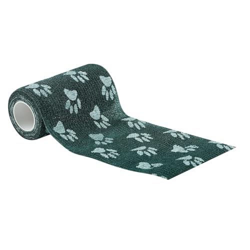 Image of A-Tape Breathable Self Adhesive Cohesive Bandage for Humans & Pets (Dogs, Cats, Birds) -Sports, Wrap, Athletic, Non Woven First Aid Medical, Wrist, Swelling (10 cm X 4.5 mtr) (Pack Of 2, Green Paw)
