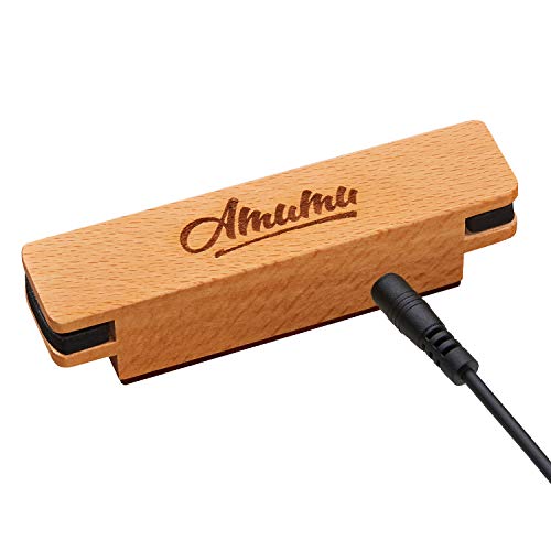 AMUMU NEO-SP30 Woody Magnetic Soundhole Pickup for Steel String Acoustic Guitars Single Coil