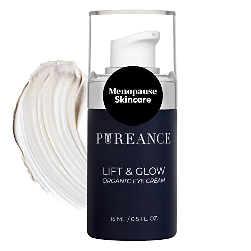 PUREANCE 有机眼霜 适用于黑眼圈和浮肿 含卡杜梅 适合更年期女性 I 抗衰老眼霜 适用于浮肿和眼袋的抗皱眼霜 I 0.5 液体盎司