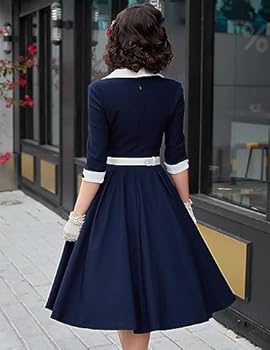 美品　ajew iPhoneXR.11 /navy dress NYLON Nia Navy V-Neck Dress | Joules