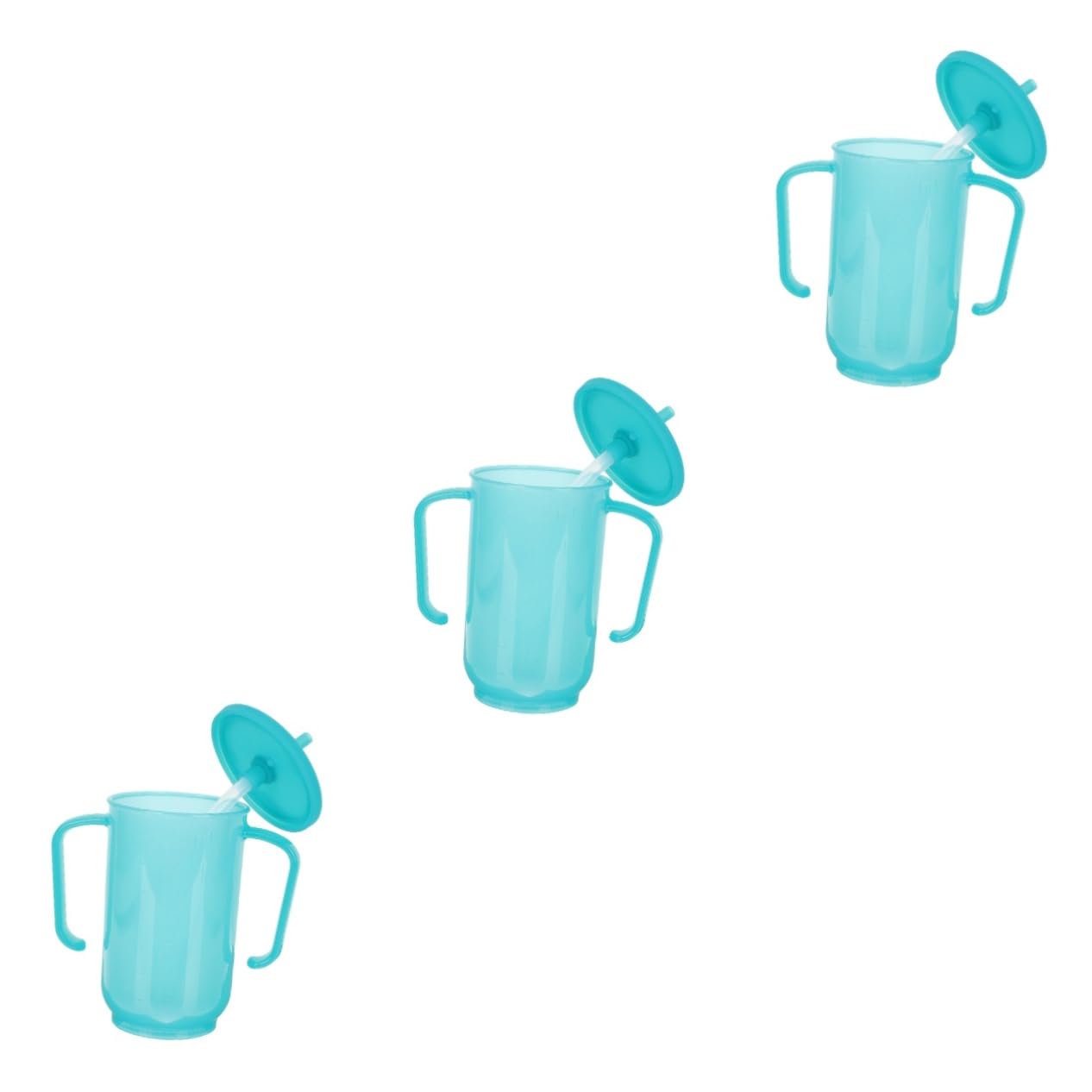 KOMBIUDA 3 Piezas Vaso de agua antiasfixia tazas de de alimentación líquida taza de enjuague humectante plastico botella infantil productos para pacientes postrados en cama el plastico
