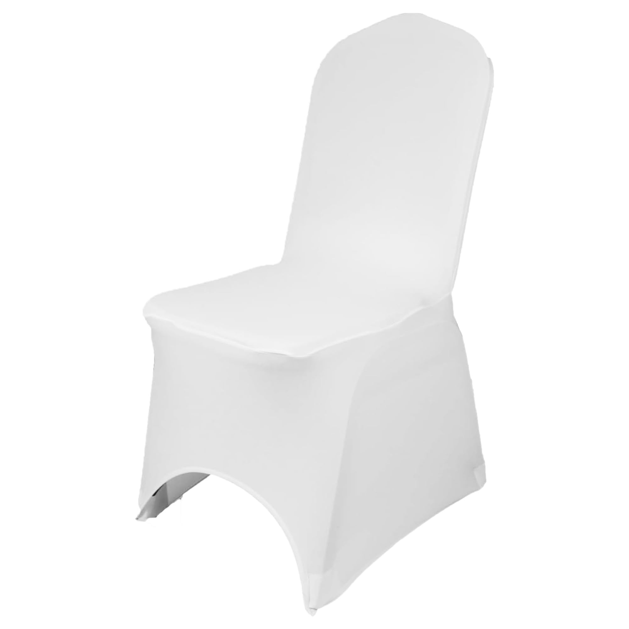Trimming Shop Spandex Chair Cover Stretch Fabric Removable Washable 220GSM Protective Slipcovers for Weddings Banquets Ceremony Hotel Dining Parties Décor (White, Pack of 40)